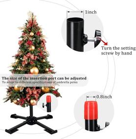 img 1 attached to 🎄 FLY HAWK 1" Foldable Metal Christmas Tree Stand, Universal Model Adjustable - Black