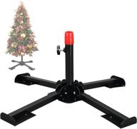🎄 fly hawk 1" foldable metal christmas tree stand, universal model adjustable - black logo