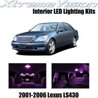 xtremevision interior led for lexus ls430 2001-2006 (9 pieces) pink interior led kit installation tool logo