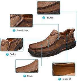 img 2 attached to 👞 Alcubieree Comfortable Leather Loafers Sneakers: Ultimate Style and Comfort Combined