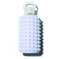 💧 bkr little spiked grace - 16oz - glass water bottle - light periwinkle blue - removable silicone sleeve - bpa free: stylish and safe hydration companion logo