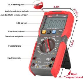 img 1 attached to 🔧 UNI-T UT89X TRMS 6000 Counts Digital Multimeter – Manual Ranging Volt Meter for AC/DC Voltage Testing, Resistance, Capacitance, Diode, NCV, Temperature, and LED Test (UT89X)