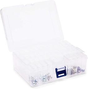 img 2 attached to 💎 Diamond Painting Supply Organizer, Compact 46-Grid Bead Storage Boxes (6.4 x 5 x 2 in)