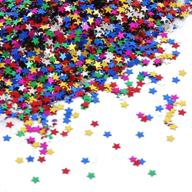 🎉 colorful metallic star confetti: 3.6oz glitter foil sequins for wedding tables, balloons, crafts, and parties logo
