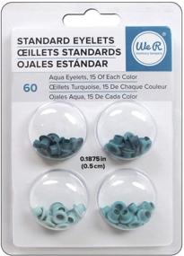 img 1 attached to 🔵 We R Memory Keepers Crop-A-Dile Eyelets & Washers Set - Standard Aqua (60 Piece): A Must-Have Crafting Essential!