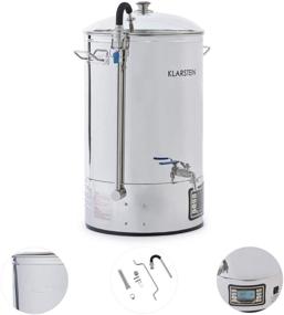 img 1 attached to 🍺 KLARSTEIN Mundschenk Beer Brewer - Ultimate Home Brewing System, Mash Tun, Home Fermentation of Beer and Wine, LCD and Touch Panel, 304 Stainless Steel, 8 Gallons (30 Litre) Capacity, Elegant Silver