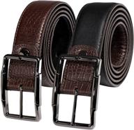 👗 versatile leather reversible belts: chic women's casual accessories logo