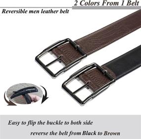 img 3 attached to 👗 Versatile Leather Reversible Belts: Chic Women's Casual Accessories