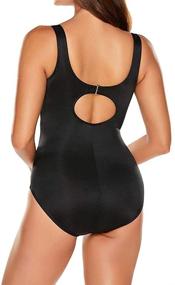 img 2 attached to 👙 Miraclesuit DDD-Cup Helix Swimwear: Tummy Control Underwire One Piece Swimsuit with Scoop Neckline