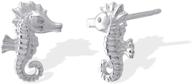 boma sterling seahorse earrings zirconia logo