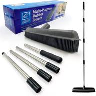 🧹 silicone rubber broom with squeegee – effective pet hair remover and carpet brush for all surfaces logo