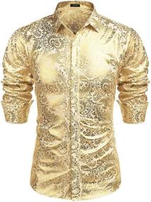 img 4 attached to 👕 COOFANDY Fashion Shirts: Stylish Nightclub Casual Men's Clothing for Shirts