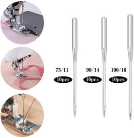 img 2 attached to 🧵 Lunarm 6 Pcs Hemming Foot Kit & 30 Pcs Sewing Machine Needles - Perfect for Household Multi-Function Sewing Machines