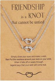 img 4 attached to Infinity Knot Best Friend Necklaces Set for Women, Men, Sisters, and Friends - 2 or 3-Piece Friendship Necklace