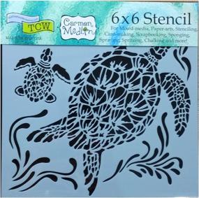 img 1 attached to 🎨 Creatures Painting & Drawing Templates for Crafters: Journaling, Scrapbooking, and Art Supplies