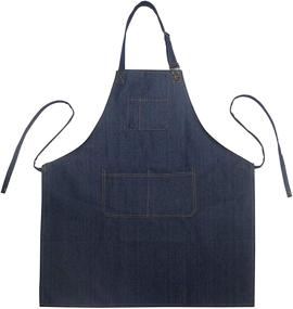 img 3 attached to Waterproof Denim Jean Kitchen Apron with Pockets for Women and Men