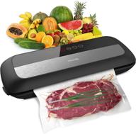 🔒 hauxhel automatic vacuum sealer machine with built-in cutter for food savers - dry/moist food modes, touch screen control, safe design логотип