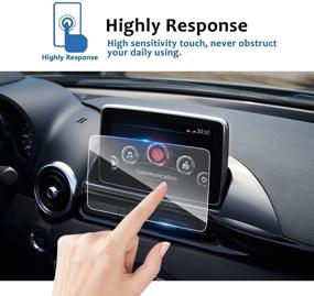 img 2 attached to High Clarity Tempered Glass Screen Protector for LFOTPP 2017-2019 Fiat 124 Spider MZD Connect 7 Inch Car Navigation Screen - Anti-Scratch, 9H Hardness