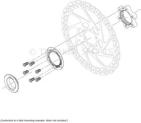 img 1 attached to 🔄 SHIMANO Centerlock to 6-Bolt Rotor Adapter Black - Efficient Conversion for Any Size