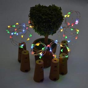 img 1 attached to 🔇 Enhance Your Space with Simplelight Pack of 6 Bottle Cork String Lights - Battery Operated Wine Bottle Copper String Lights (Multi Color)