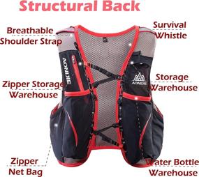 img 3 attached to 🏃 TRIWONDER Lightweight Deluxe Hydration Vest Backpack for Marathon Runners – Water Pack for Running Races