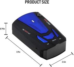img 3 attached to 🚗 Берфи Радар-детектор: Голосовое предупреждение и автомобильная система тревоги о скорости с обнаружением на 360 градусов, светодиодный дисплей | Одобрено FCC