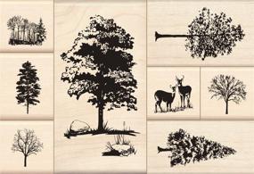 img 2 attached to Inkadinkado Trees Wood Stamp Set