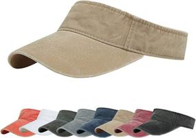 img 3 attached to 🧢 DOANNOTIUM Cotton Ball Caps with Empty Top for Men and Women - Sport Sun Visor Hats, Baseball Sun Cap