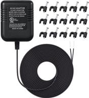 black 24 volt transformer & c wire adapter for ecobee, nest, honeywell smart wifi thermostats, ring, blink video, nest hello, skybell, august doorbell: power supply compatibility logo