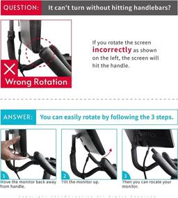 img 1 attached to 🔄 Crostice Upgraded Swivel Arm for Peloton Screen - 360º Movement Monitor Adjuster, Ideal for Peloton Pivot & Newer Models - Perfect Peloton Bike Accessory (Not for Peloton Bike+)