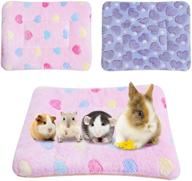 cozy plush bed for small animals: guinea pig, hamster, rabbit, bunny, chinchilla, squirrel, hedgehog (12x14inch) logo