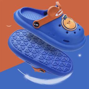 img 1 attached to 👞 Сандалии Inminpin с мультяшным рисунком: Стильные детские тапочки для мальчиков в стиле клоги и мюли.