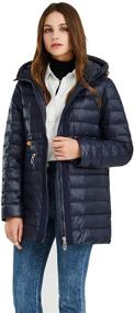 img 2 attached to 🧥 Luzern Goose Women's Down Jacket: Stylish Water Resistant Winter Parka for Skiing