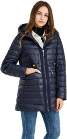 img 3 attached to 🧥 Luzern Goose Women's Down Jacket: Stylish Water Resistant Winter Parka for Skiing