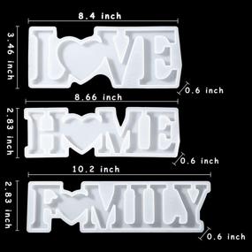 img 3 attached to 🏡 Resin Word Casting Molds - Set of 3 Love Home Family Signs | Silicone Epoxy Letters Mold for DIY Crafts, Table Decor, Housewarming Gift, Wedding Décor & Mother's Day