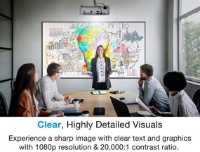 img 2 attached to 🖥️ Optoma EH335 1080p DLP Professional Projector: Powerful 3,600 Lumens, Perfect for Business Presentations & Classrooms, Network Control, Long-Lasting Lamp, Built-In Speaker, Portable Size