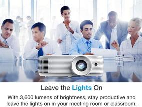 img 1 attached to 🖥️ Optoma EH335 1080p DLP Professional Projector: Powerful 3,600 Lumens, Perfect for Business Presentations & Classrooms, Network Control, Long-Lasting Lamp, Built-In Speaker, Portable Size