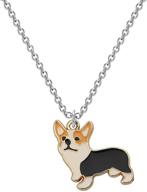 fustmw dog lovers necklace gifts: dachshund, corgi, and chihuahua necklace for dog owners - jewelry for pet lovers logo