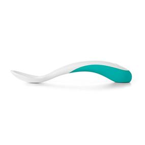 img 1 attached to OXO Tot Plastic Fork & Spoon Set with Travel Case- Teal - 2 Count - Pack of 1: Convenient Utensil Set for On-The-Go Feeding