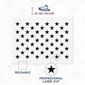 img 3 attached to 50 Stars Stencil Template Reusable