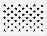 50 stars stencil template reusable logo