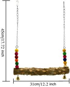 img 2 attached to Mrli Pet Chicken Swing Toys - Natural Wooden Hens & Large Bird Parrot Macaw Training Equipment