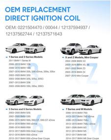 img 2 attached to Высокопроизводительный набор катушек зажигания POCYBER для BMW 325i, 328i, 335i и других моделей - OE# 0221504470