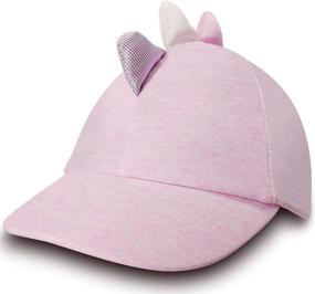 img 4 attached to Girls Baseball Cap Hat: Stylish Sun Protection for Kids During Spring and Summer Beach Adventures