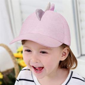 img 2 attached to Girls Baseball Cap Hat: Stylish Sun Protection for Kids During Spring and Summer Beach Adventures