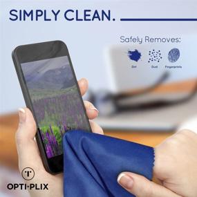 img 2 attached to 🌞 OptiPlix Eyeglass Cleaner Microfiber Cloth - 4 Pack Sky Blue - Gentle Surfaces, Touchscreens, Smartphones, Cameras, LCD & HD Screens