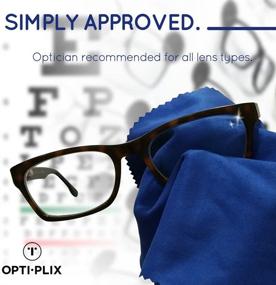 img 1 attached to 🌞 OptiPlix Eyeglass Cleaner Microfiber Cloth - 4 Pack Sky Blue - Gentle Surfaces, Touchscreens, Smartphones, Cameras, LCD & HD Screens