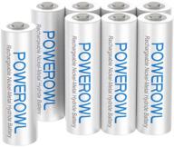 🔋 powerowl rechargeable aaa batteries (8 pack) - high capacity 1000mah nimh, low self discharge aaa rechargeable batteries logo