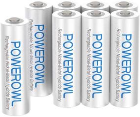 img 4 attached to 🔋 POWEROWL Rechargeable AAA Batteries (8 Pack) - High Capacity 1000mAh NiMH, Low Self Discharge AAA Rechargeable Batteries