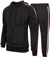 hooded athletic tracksuit casual jogging sports & fitness for team sports logo